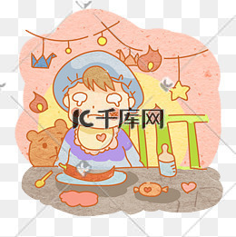卡通绿色千纸鹤下载
