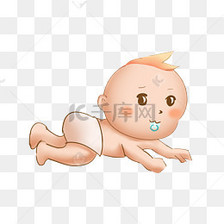 可爱的婴儿的插画