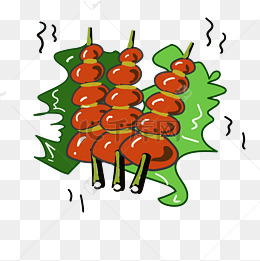 烧烤烤肉装饰插画