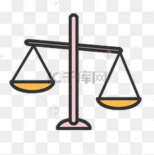 手绘扁平倾斜天平素材图片免费下载