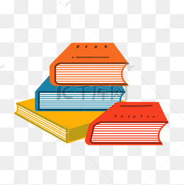 三本颜色不同的书本