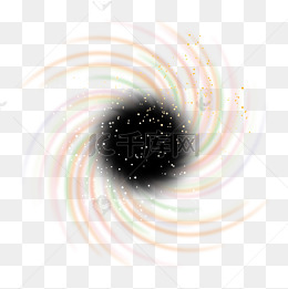 黑洞素材彩色旋涡矢量免抠