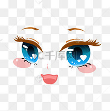 矢量卡通五官表情