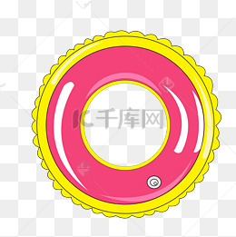 红色泳圈装饰