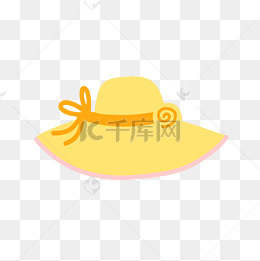 卡通风手绘沙滩帽