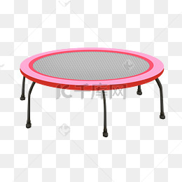 粉色圆形蹦床
