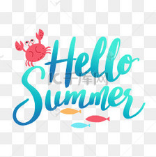 夏季英文装饰涂鸦字体