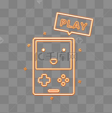 play游戏机霓虹灯