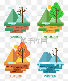 春夏秋冬四季变化素材图片免费下载-千库网