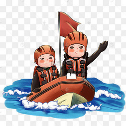 抗洪救灾救援艇演练