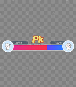 直播间pk进度条直播间对战pk血条体育运动比赛记分牌对战标题框vs和