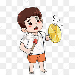 敲锣的卡通