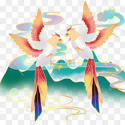 国潮瑞兽吉祥鸟