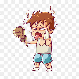 夏天高温炎热中暑男孩晕倒动图gif