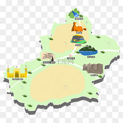 新疆旅游地图