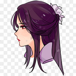 png下载psd中国风古风侧脸下载 png下载psd古风侧脸手绘下载 png下载
