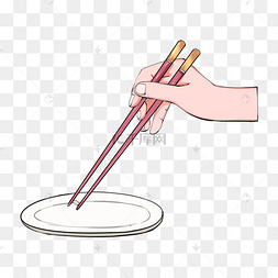 光盘行动手拿筷子夹菜