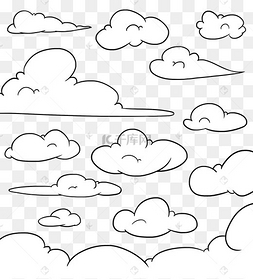 云团插画图片