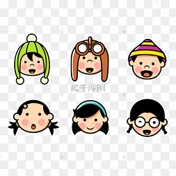 儿童头像贴纸