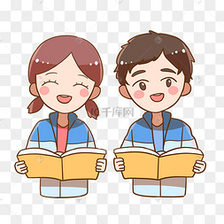 with snap商用卡通手绘父母陪着孩子看书亲子妈妈和女儿created with