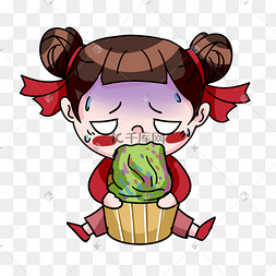 小女孩恶心呕吐表情包