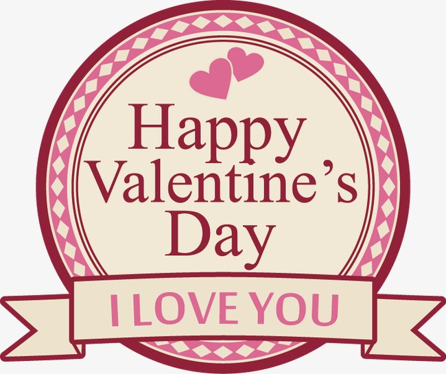 圆形粉色浪漫情人节520表白日装饰边框元素