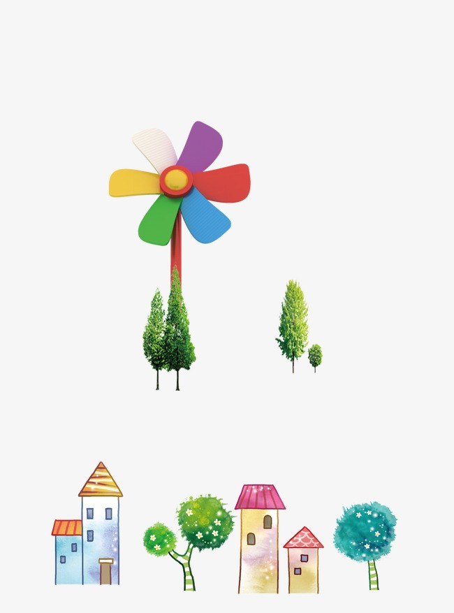 风车卡通_风车png素材-90设计
