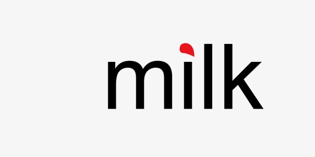 奶茶大气简约素材字体设计milk tea