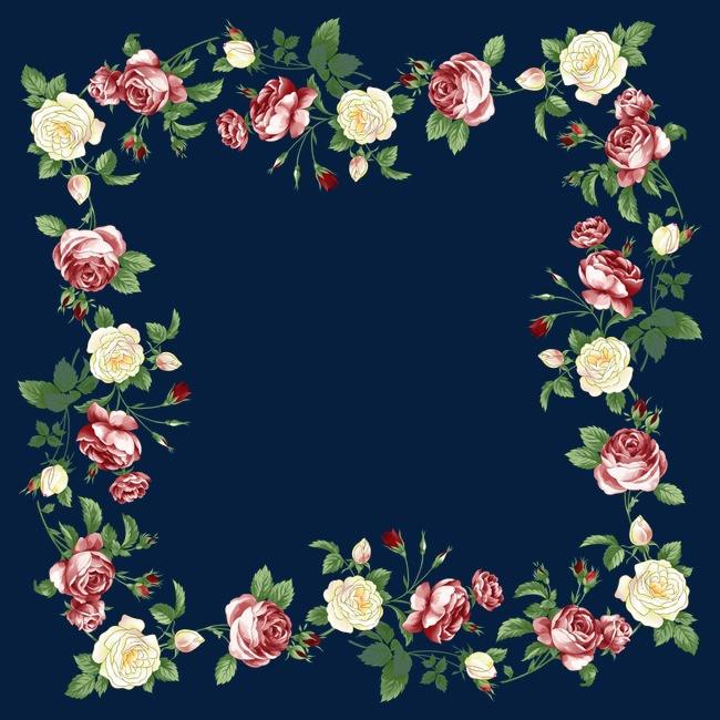 玫瑰花边框