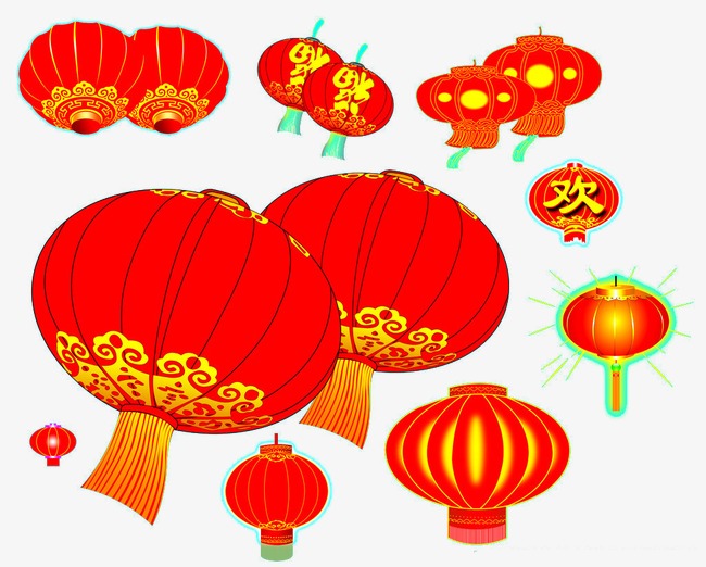 中国风红色素材 喜庆中国风灯笼【高清装饰元素png素材】-90设计