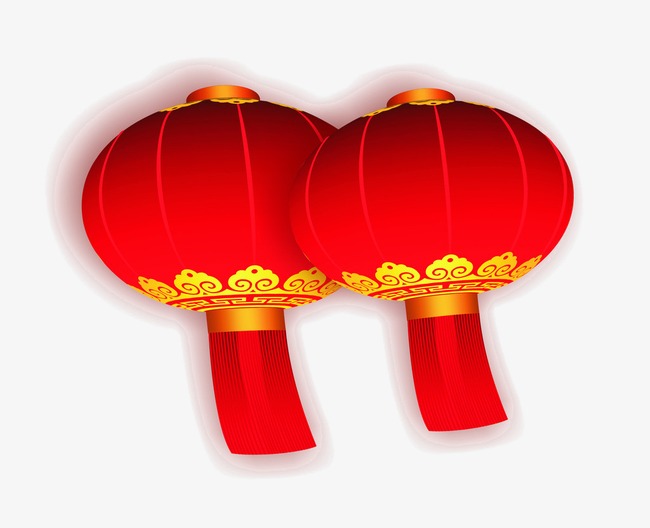 节日红色 卡通喜庆红色灯笼【高清装饰元素png素材】-90设计
