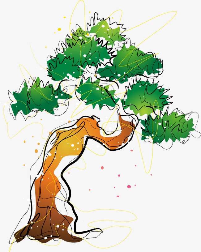 卡通手绘清新树