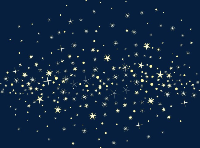 白色星光卡通装饰闪闪星星装饰元素