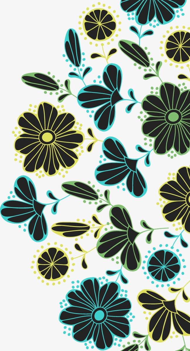 卡通手绘花纹底纹