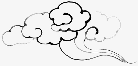 中国风飞鹤祥云国潮边框装饰元素