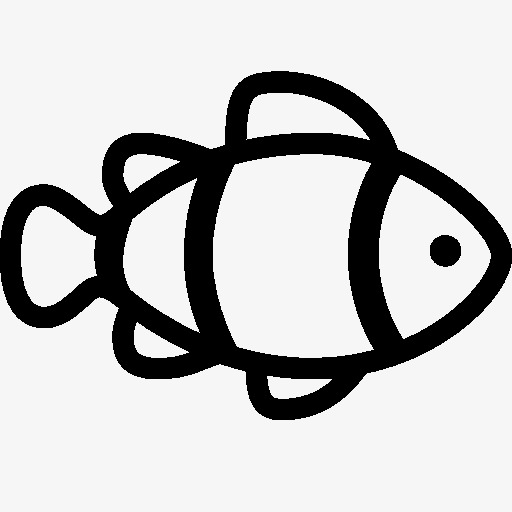 卡通小丑鱼像素画装饰免抠元素