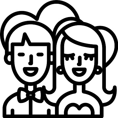 夫妇在爱saint-valentine-lineal-icons