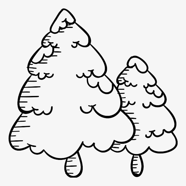 冷杉christmas-hand-drawn-icons