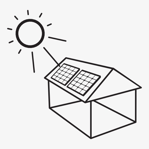 太阳照着房子图标