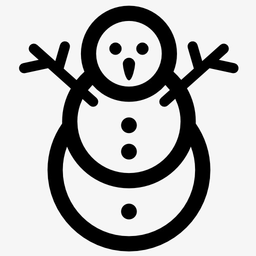 圣诞节雪人图标