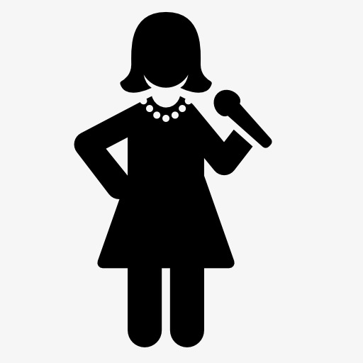 女歌唱家图标