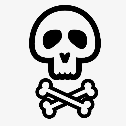 十字骨头和骷髅图标