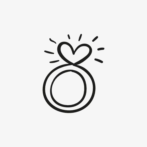结婚戒指图标png素材-90设计