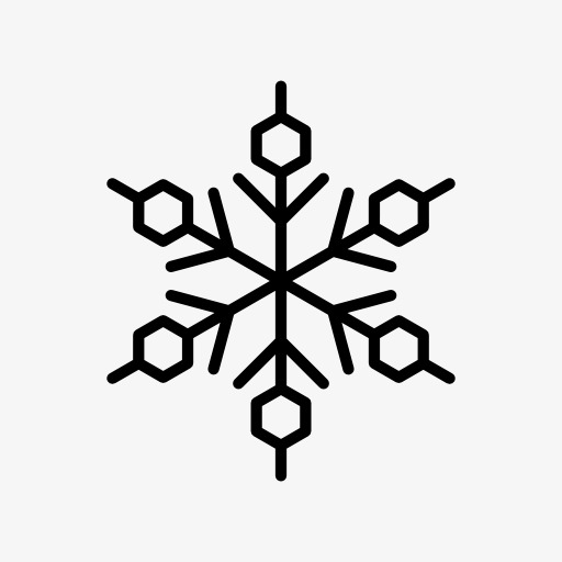 六角雪花符号图标
