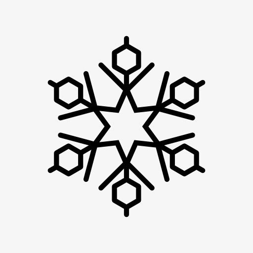 六角雪花符号图标