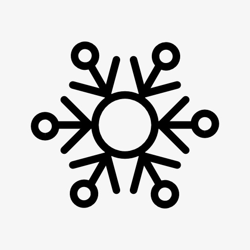 六角雪花符号图标png素材-90设计