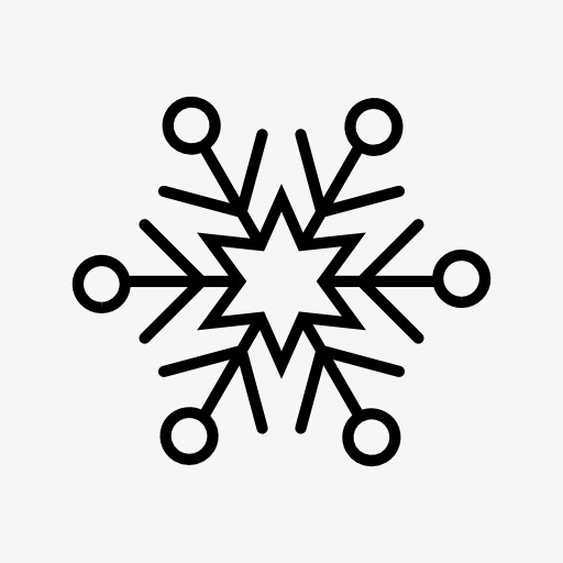 六角雪花符号图标