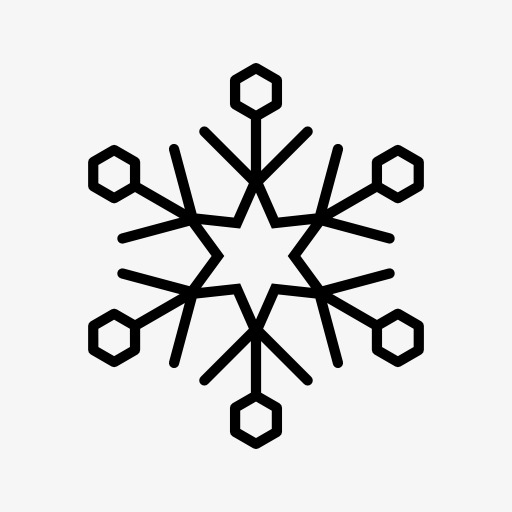 六角雪花符号图标