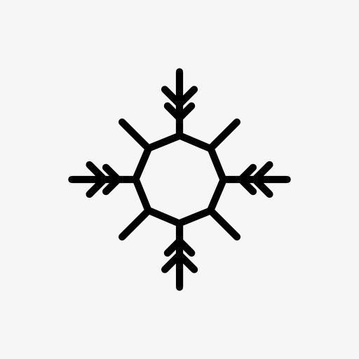 雪花天气符号图标