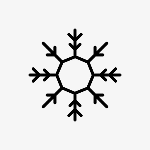 六角雪花符号图标